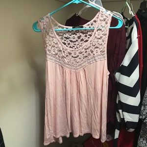 Pink flowing tank top